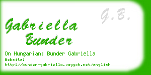 gabriella bunder business card